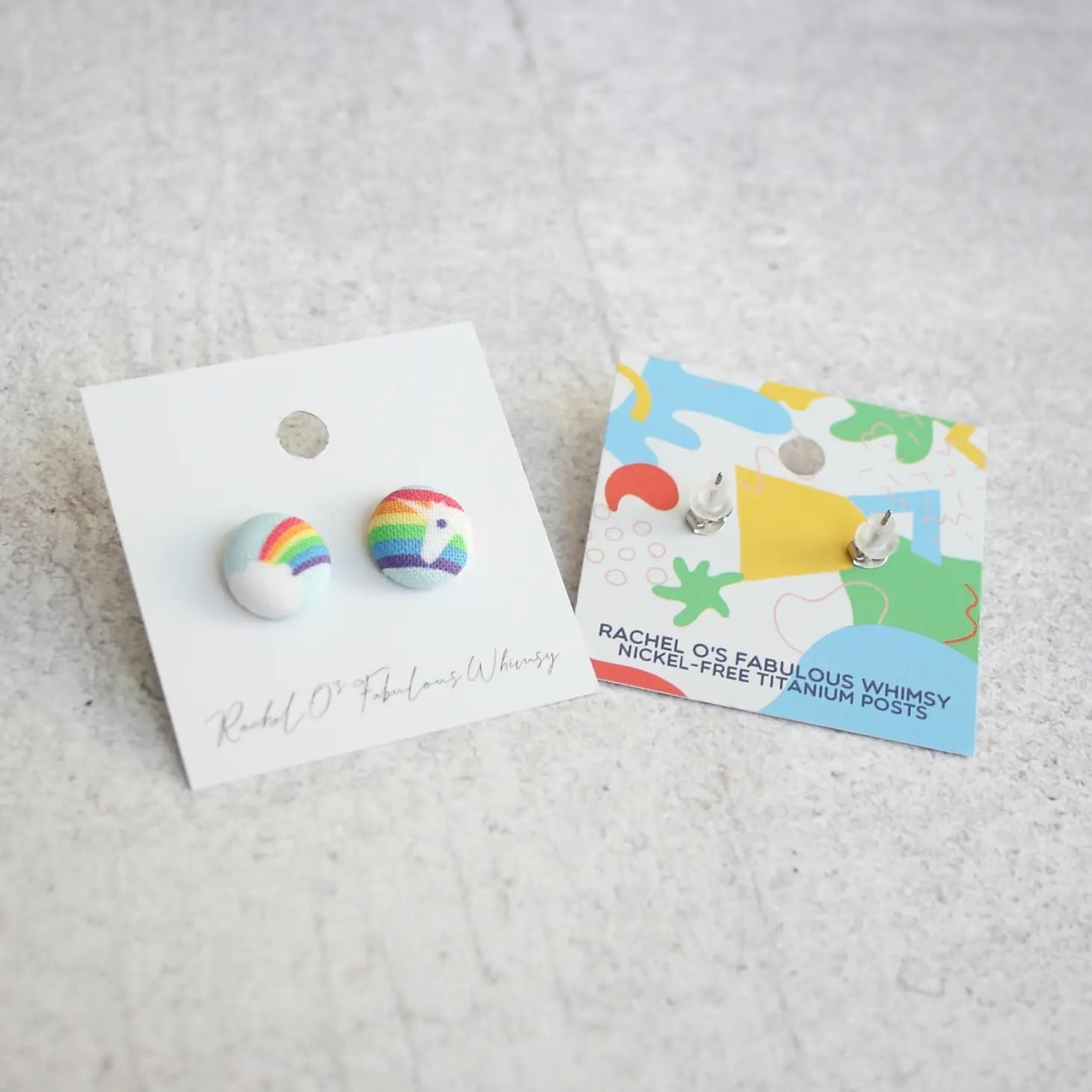 Robin Fabric Button Earrings | Handmade in the US