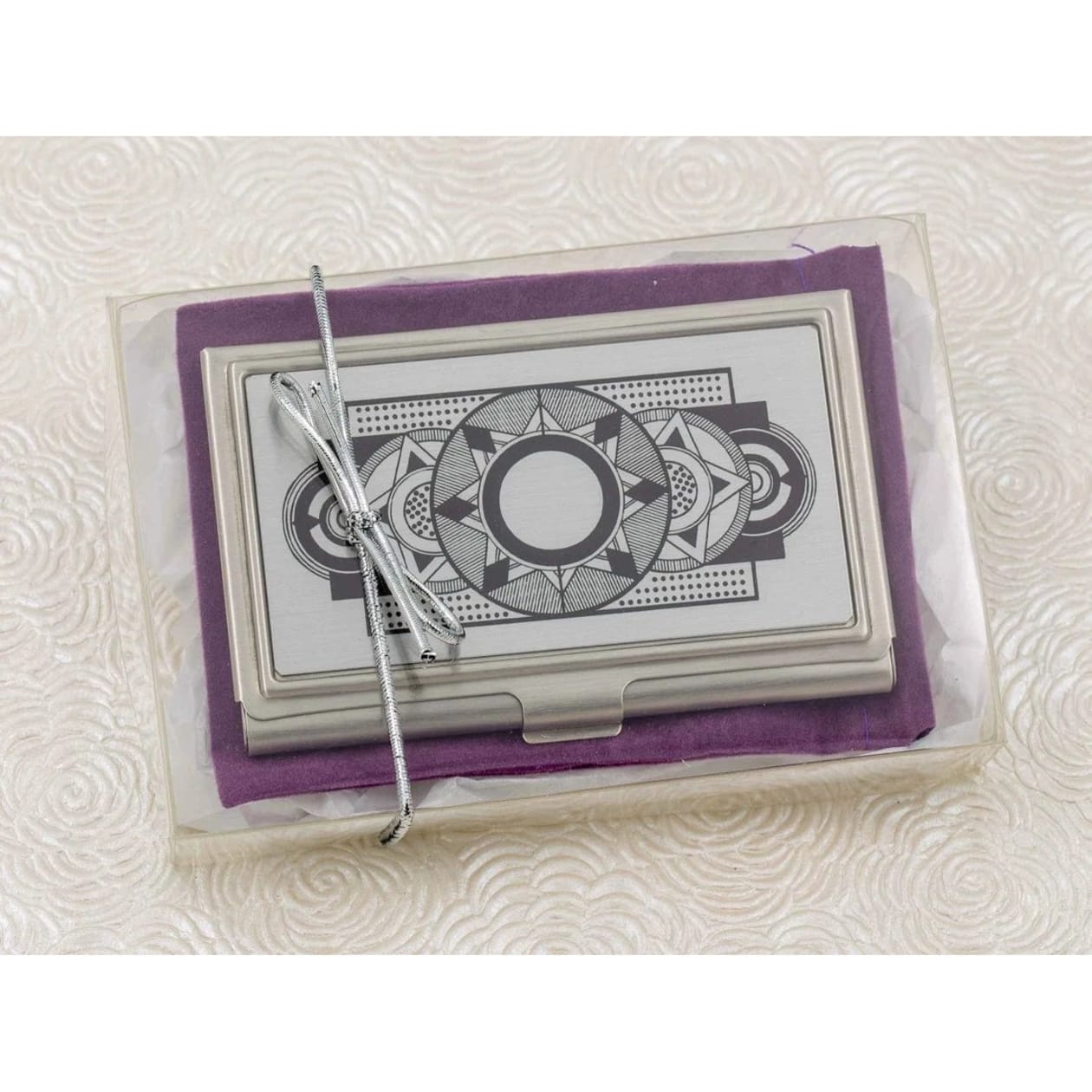 Handmade Silver Art Deco Business Card Holder | ID Card Wallet