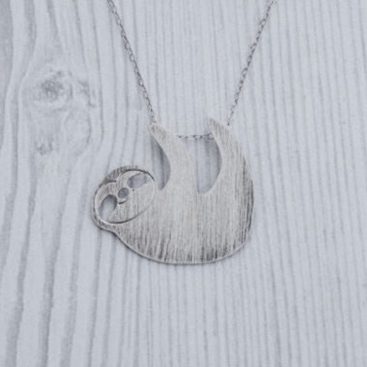 Slothy McSloth Necklace in Silver