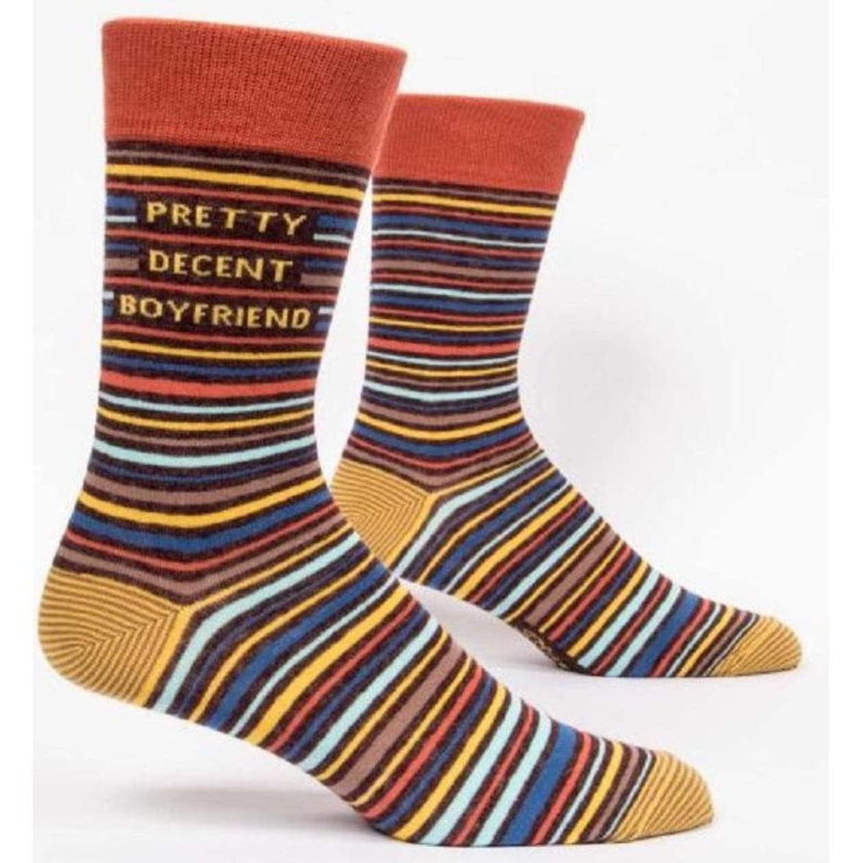 Last Call! Pretty Decent Boyfriend Men's Crew Socks | BlueQ at GetBullish