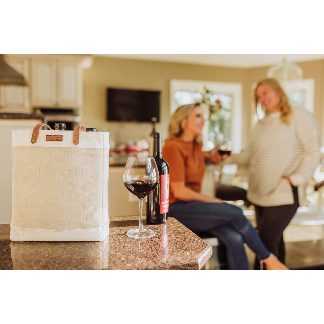 Pinot Jute 3 Bottle Insulated Wine Bag