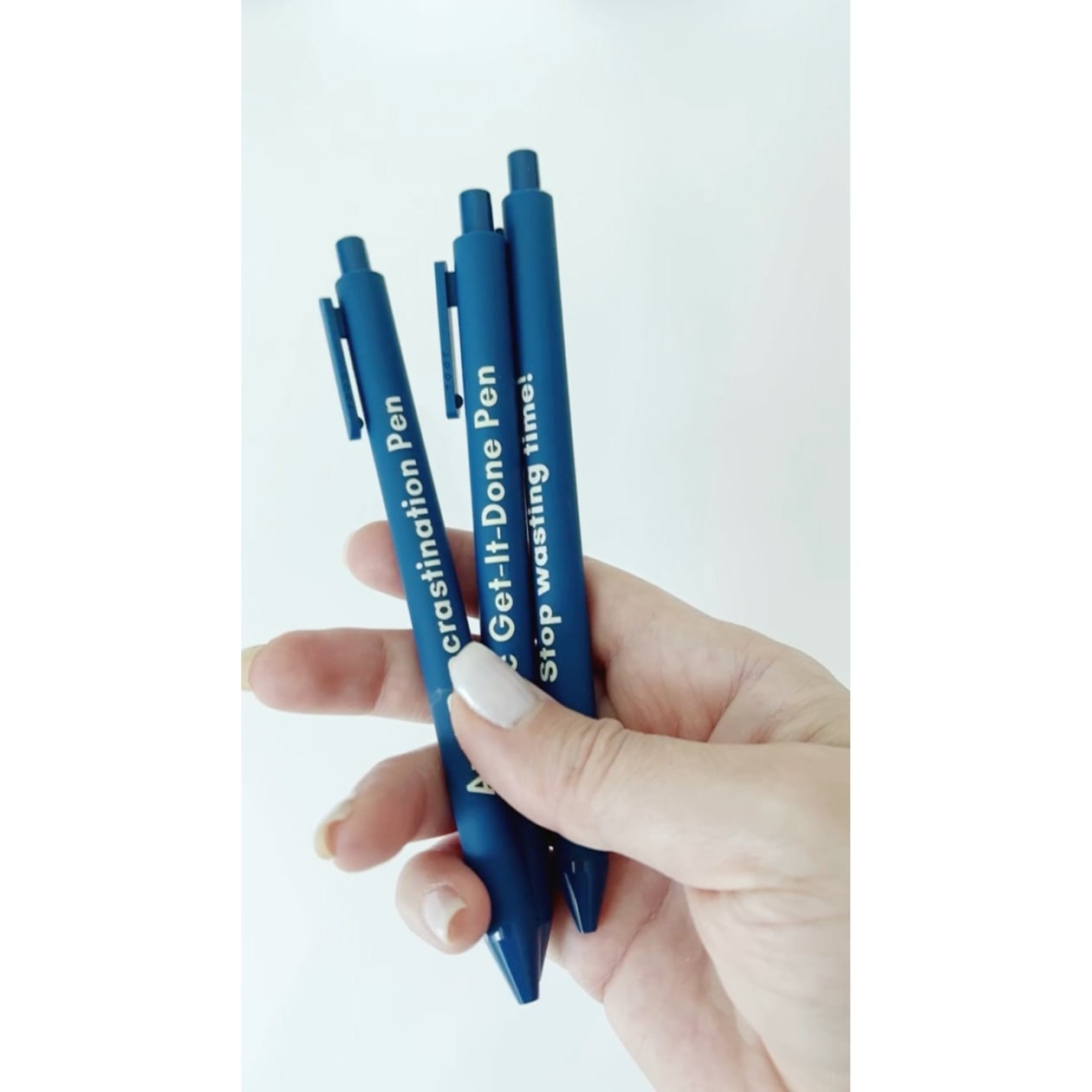 Magic Get-It-Done Pen 💡 | Individual Gel Click Pen in Matte Navy