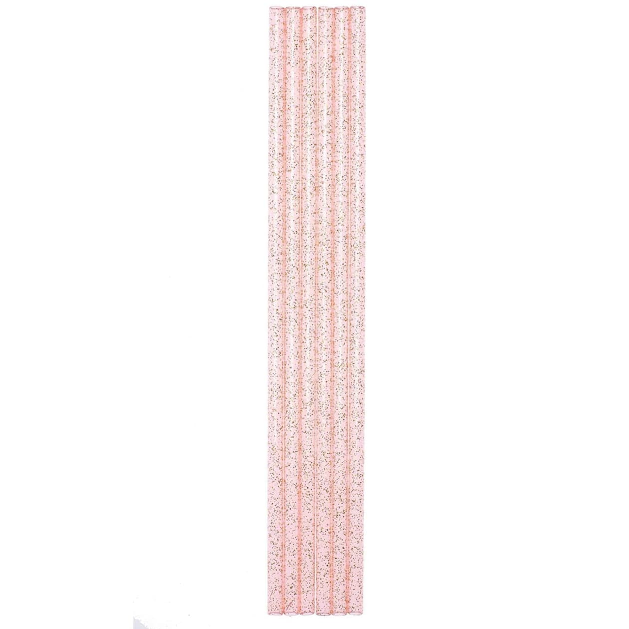 Set of 6 Pink Glitter Reusable Straws | BPA-Free Acrylic | 11" Extra Long Elegant Straws