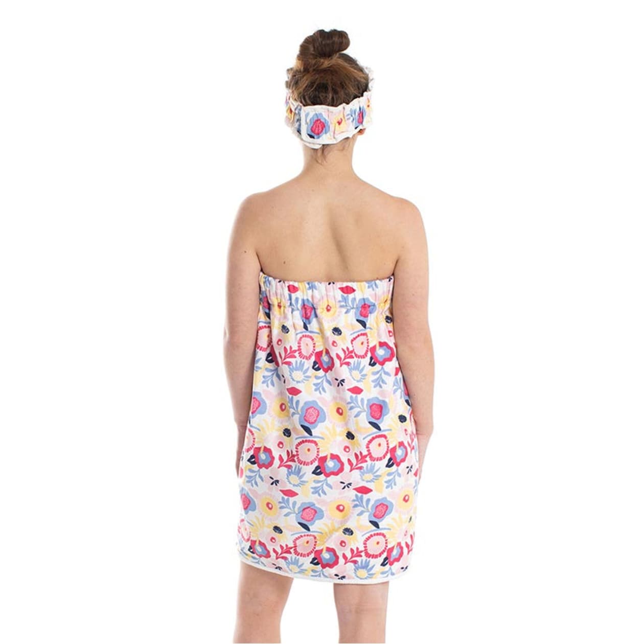 Floral Pop Spa Wrap and Headband Set | Bath Body Towel Shower