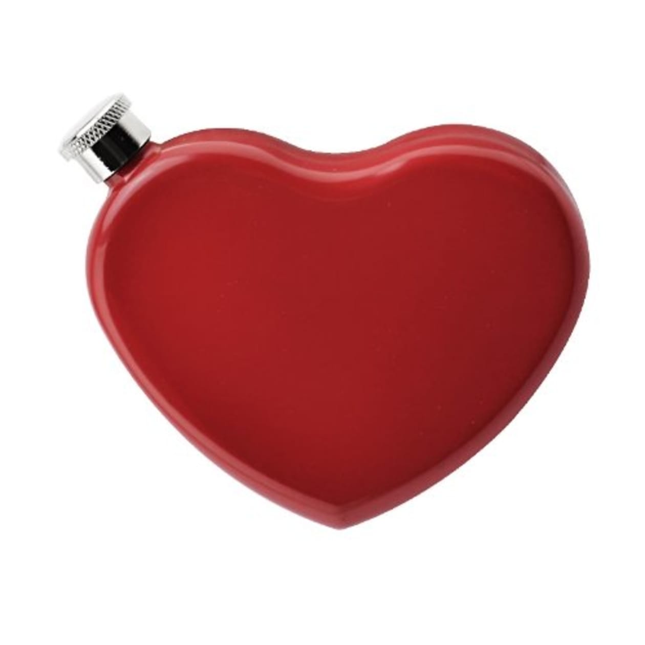 Heart-Shaped Hip Flask in Red