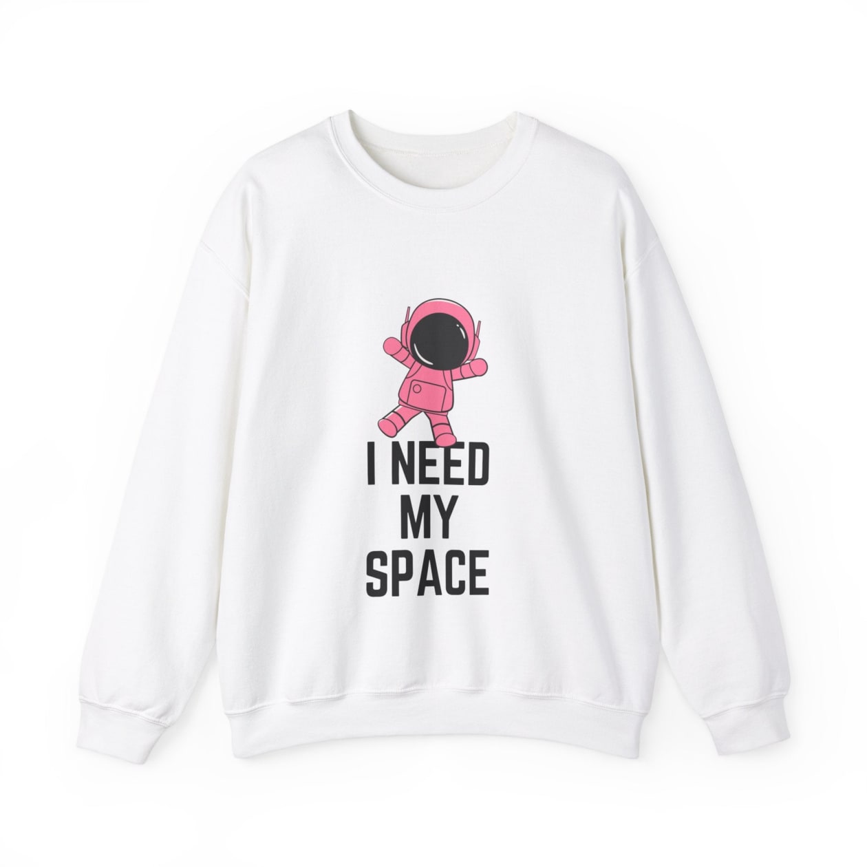 I Need My Space Astronaut Unisex Heavy Blend™ Crewneck Sweatshirt Sizes SM-5XL | Plus Size Available