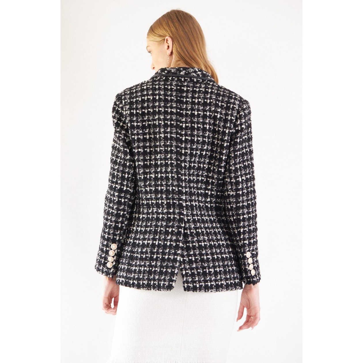 Black & White Tweed Checkers Blazer