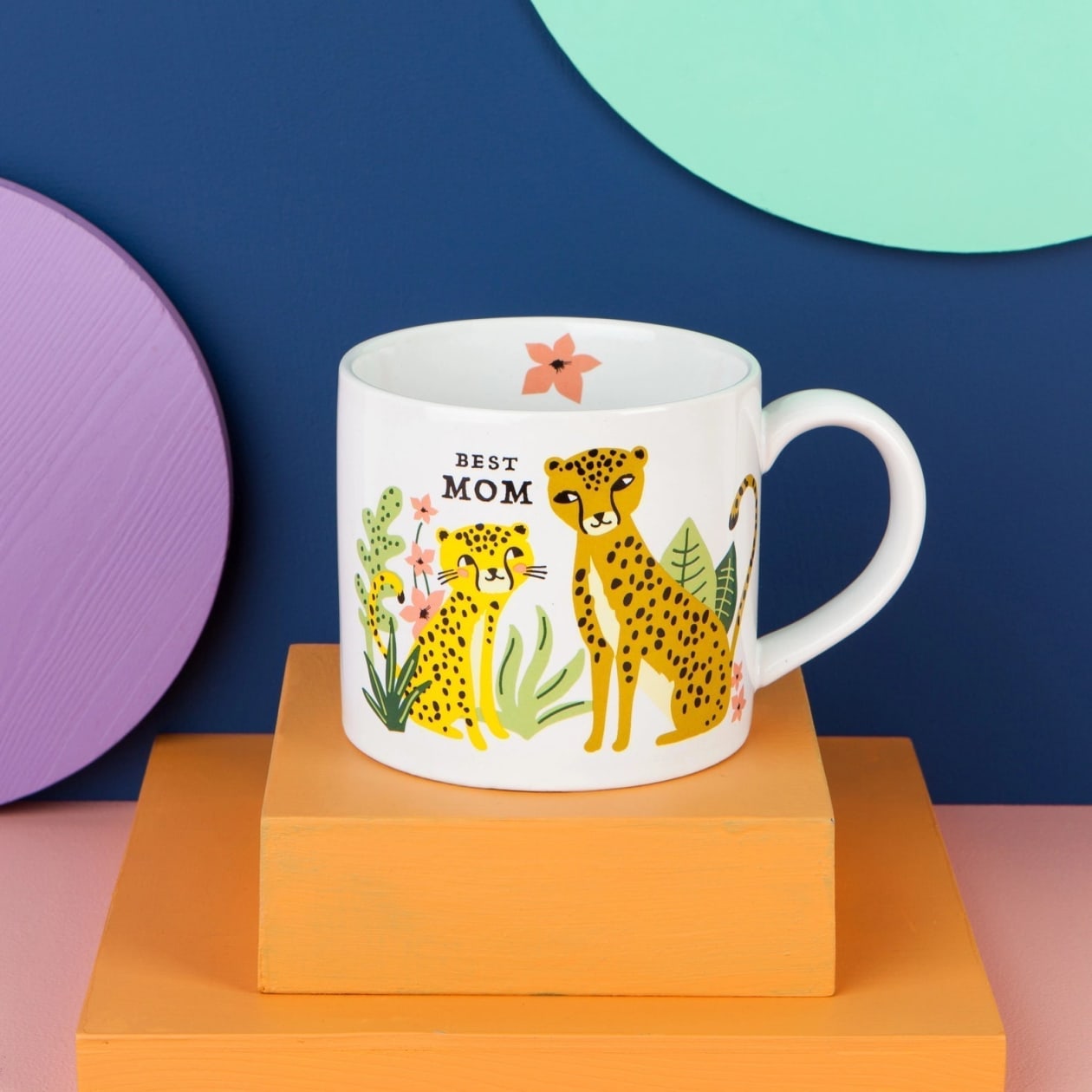 Best Mom Leopards Mug In Gift Box | Giftable Coffee Tea Stoneware Cup | 14oz