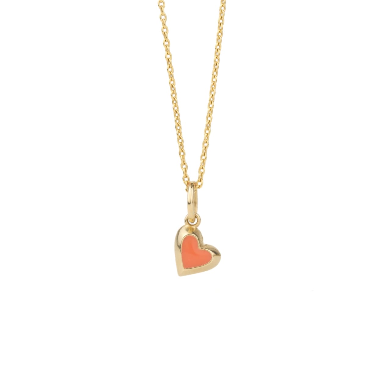 Mini Reversible Heart Charm Necklace