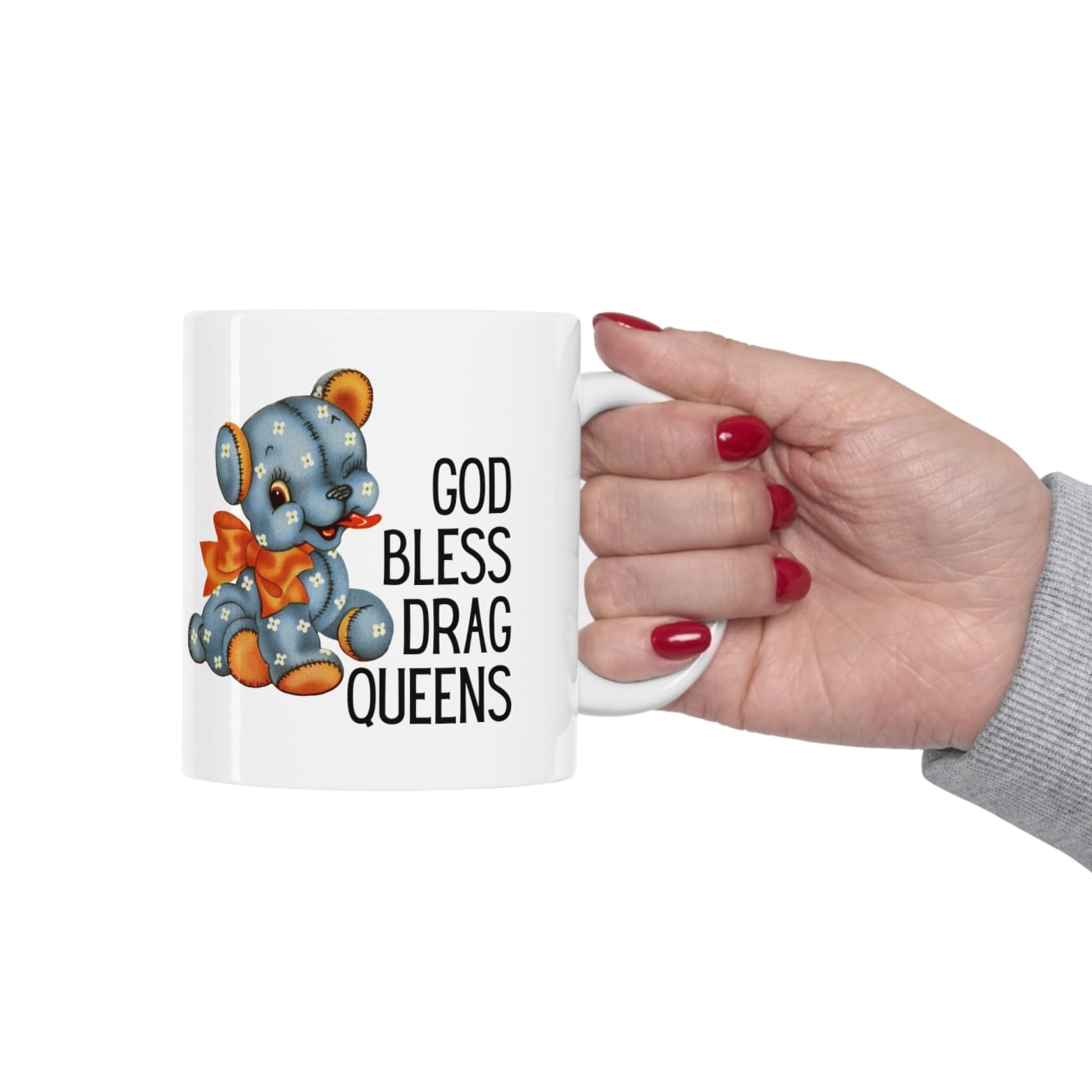 God Bless Drag Queens Ceramic Mug 11oz - Size: 11oz