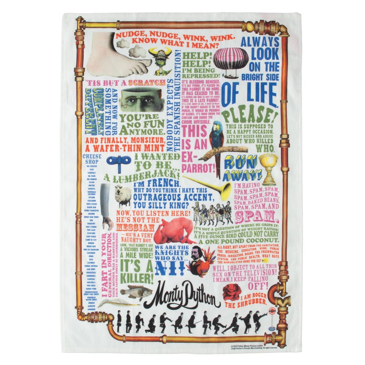 Monty Python Dish Towel | Kitchen Tea Hand Dish Cloth Towel | 17.25" x 25.5"