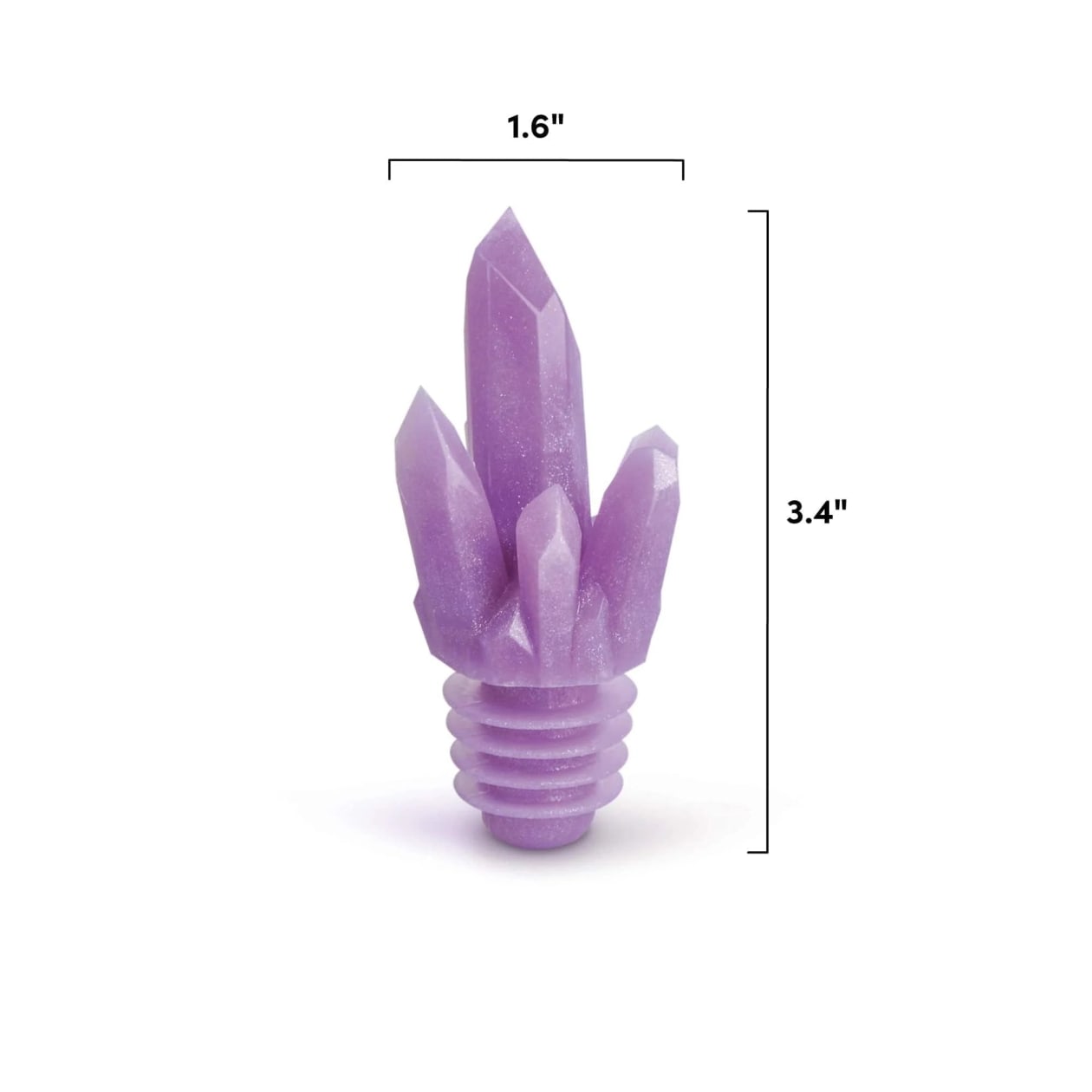 Liquid Crystal Wine Bottle Stopper in Purple