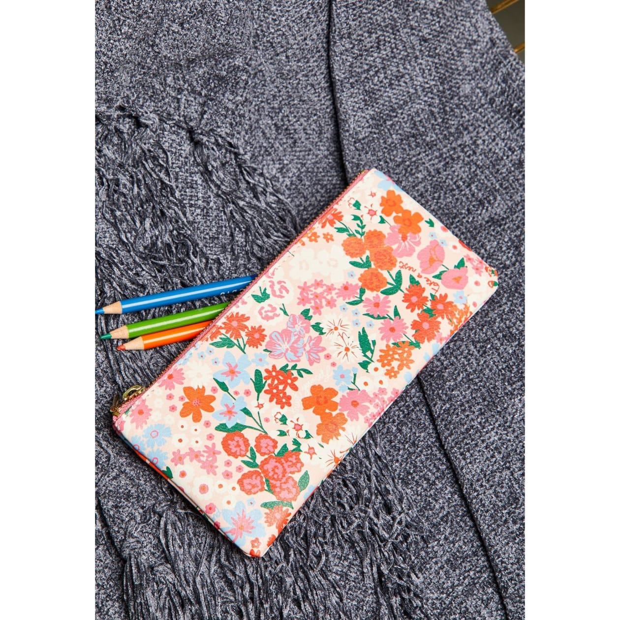 Ban.do Secret Garden Pencil Pouch | Floral Leatherette Pouch