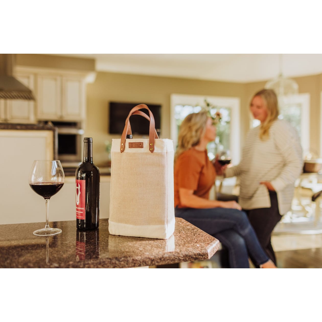 Pinot Jute 2 Bottle Insulated Wine Bag