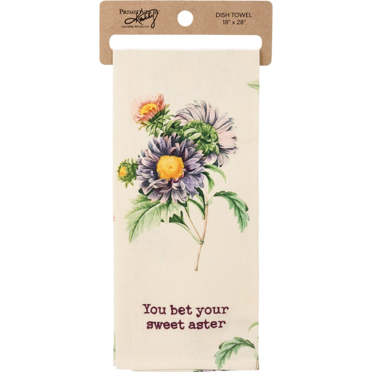 You Bet Your Sweet Aster Dish Cloth Towel | Cotten Linen Novelty Tea Towel | Cute Kitchen Hand Towel | 18" x 28"