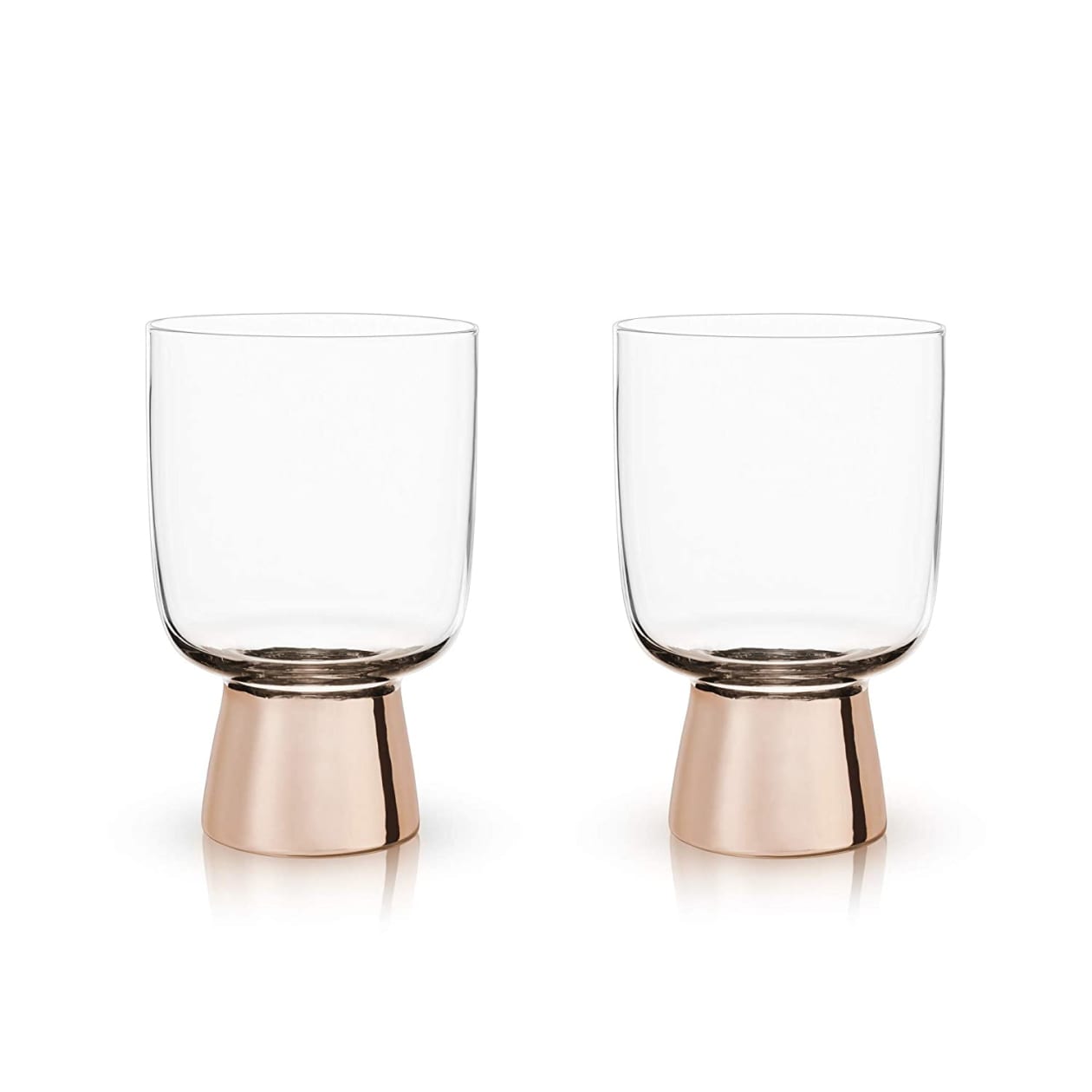 Set of 12 Raye Copper Footed Cocktail Tumblers in Gift Box