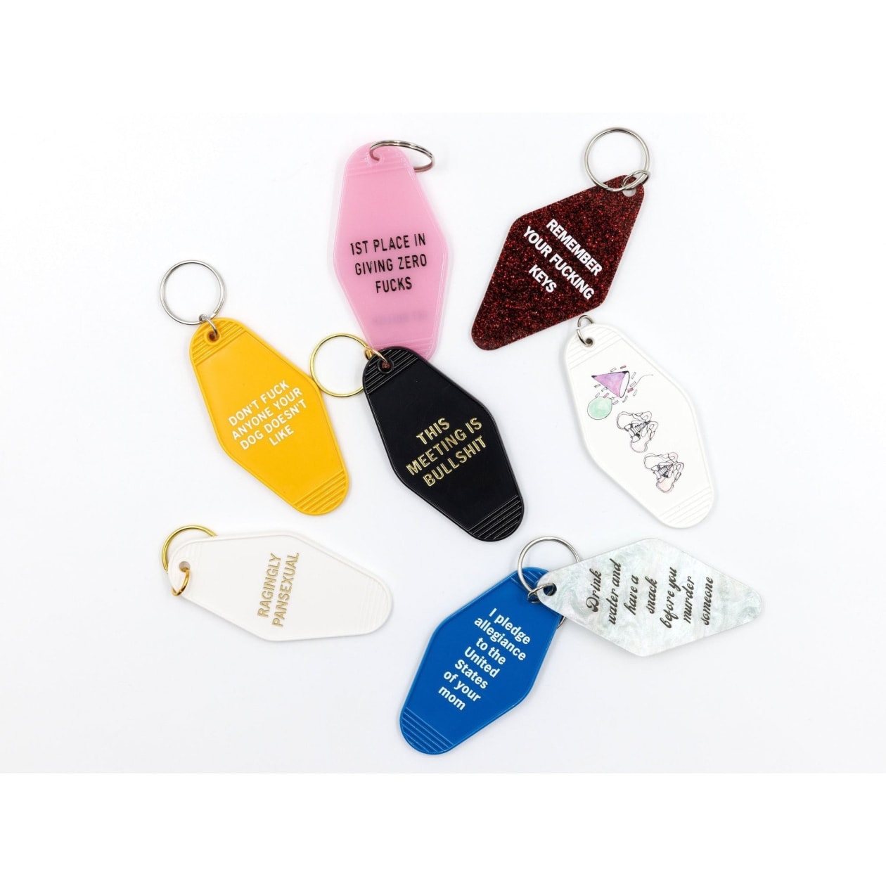 Hip Hip Hooray Graphic Motel Style Illustrated Keychain