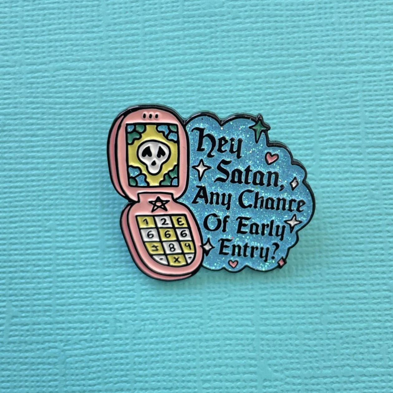 Call To Satan Hard Enamel Pin