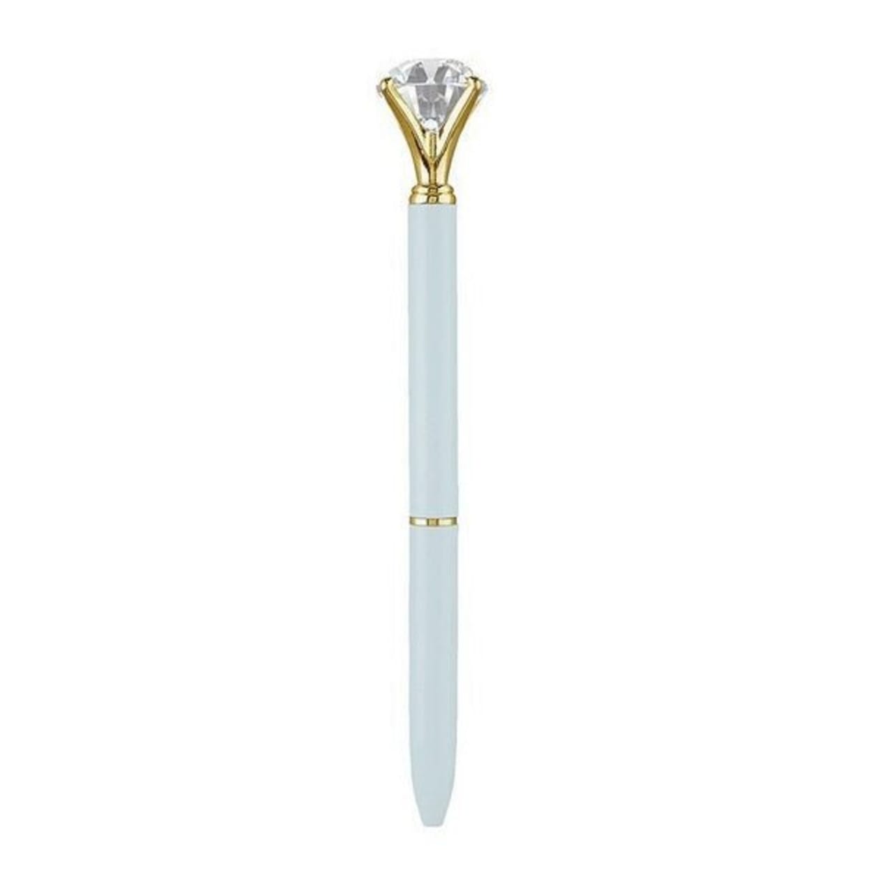 Light Blue Gem Pen | Giftable Single Pen | Novelty Office Desk Supplies