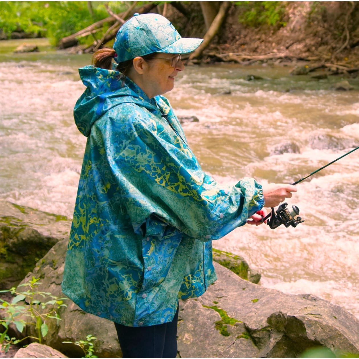 Brella 2015 Blue Yellow Unisex Rain Jacket