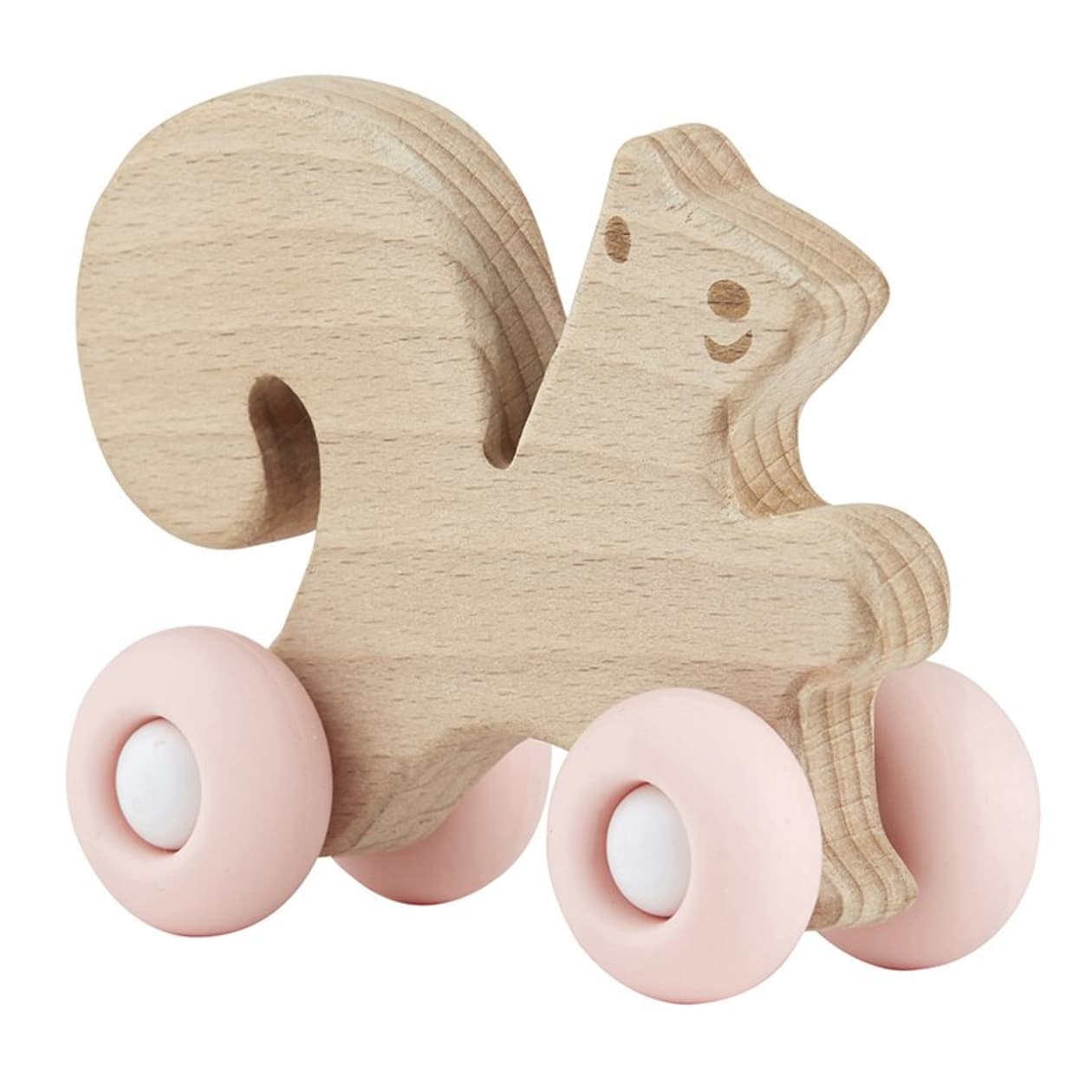 Baby Gift Squirrel Silicone Toy | Wood Shaped | 3" x 3.75"
