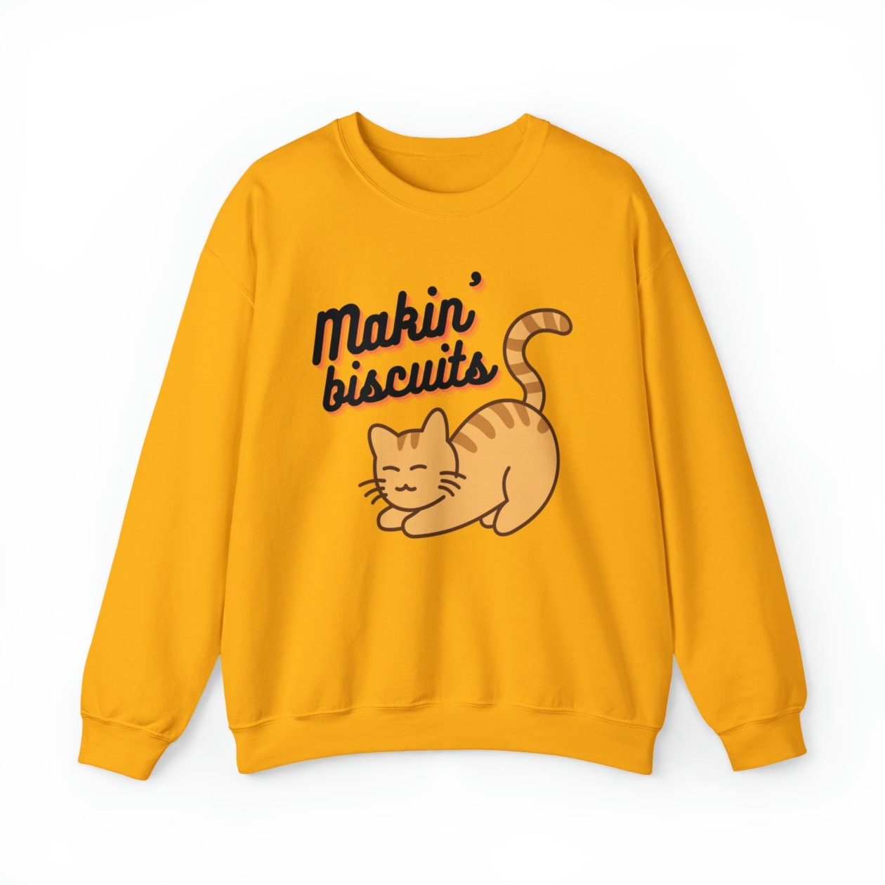 Makin' Biscuits Cat Unisex Heavy Blend™ Crewneck Sweatshirt