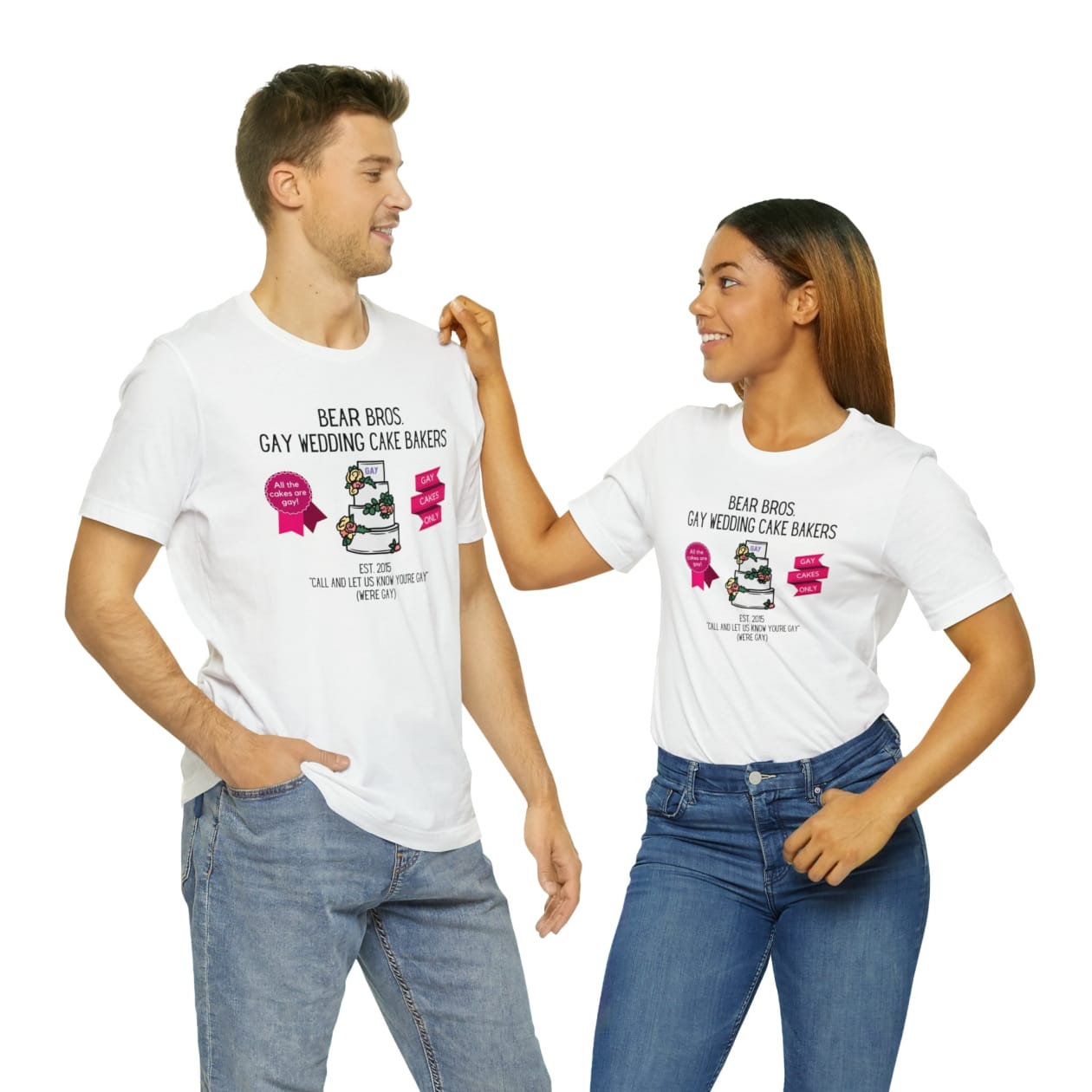 Bear Bros. Gay Wedding Cake Bakers Unisex Short Sleeve Tee [Multiple Color Options]