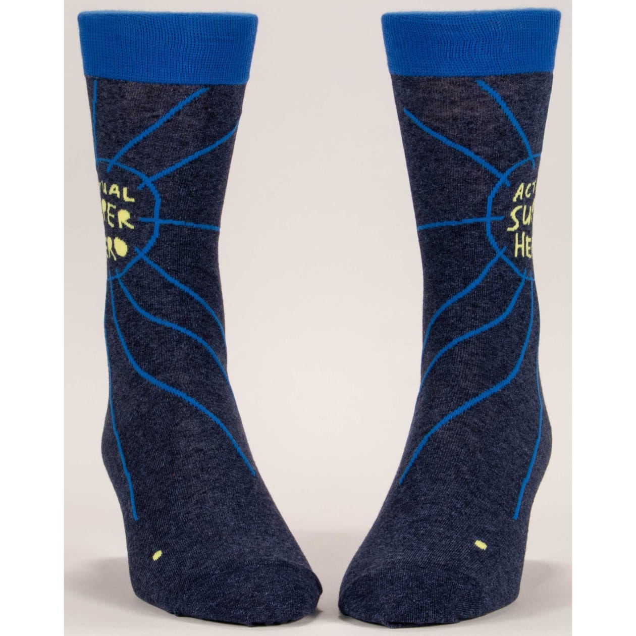 Actual Superhero Men's Crew Socks | Novelty Funny Socks | BlueQ at GetBullish