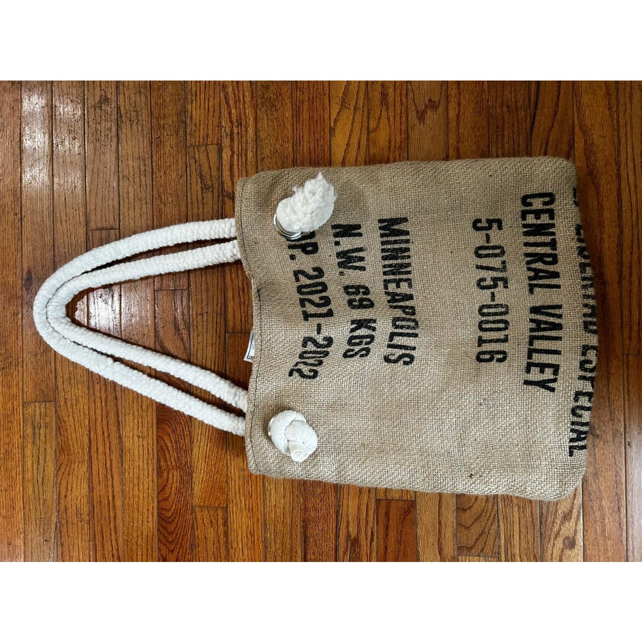 Handmade Burlap Tote Bag