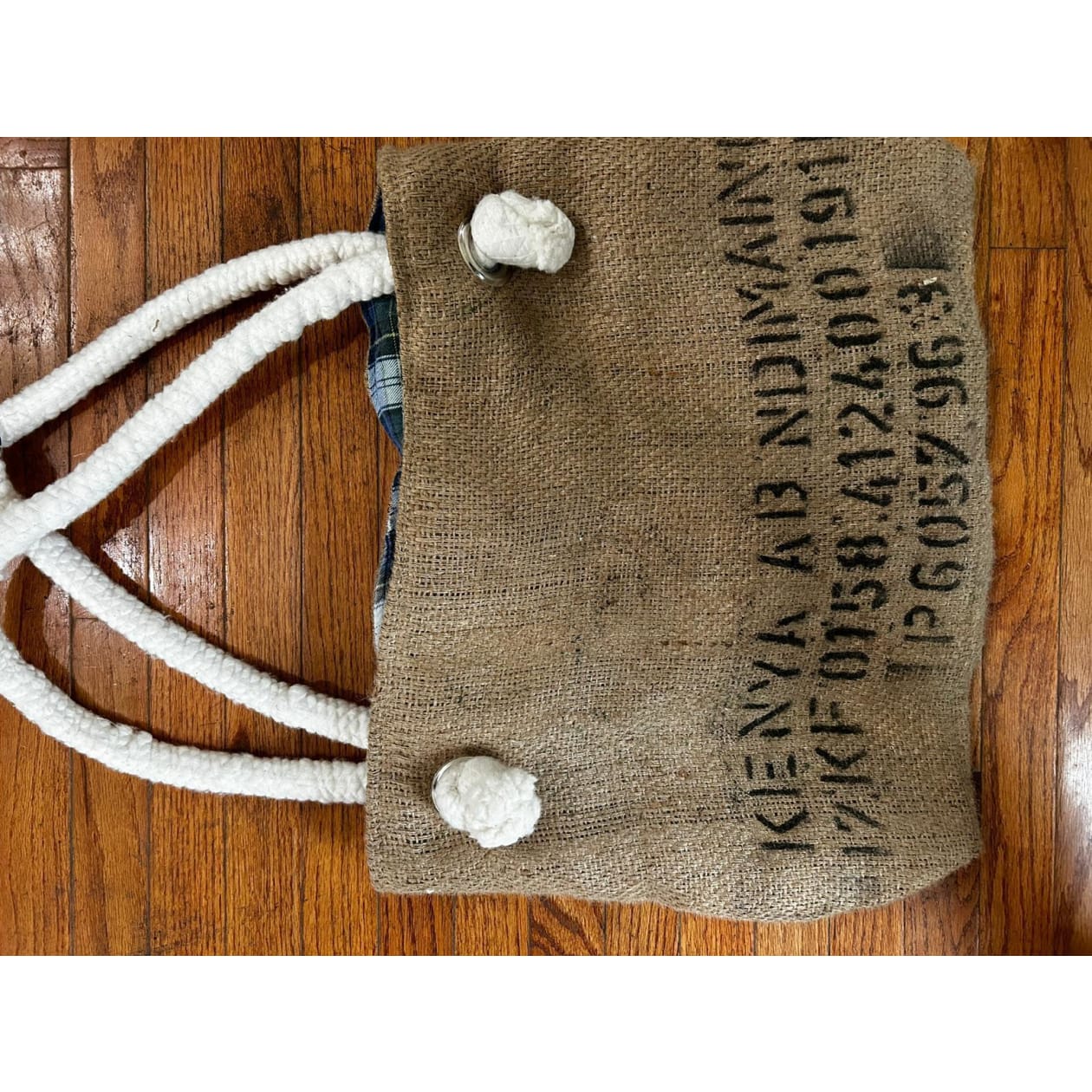 Handmade Burlap Tote Bag