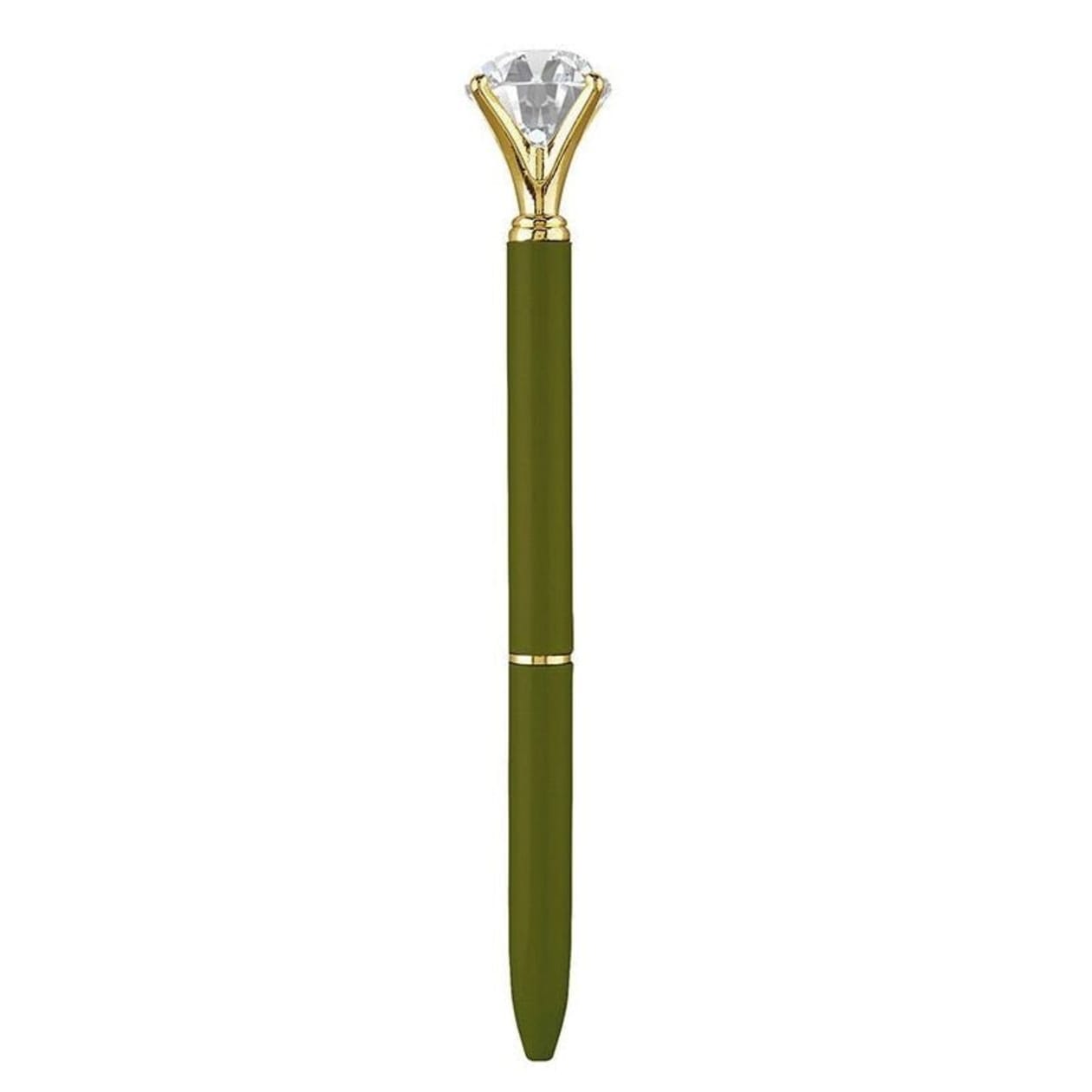 Moss Green Gem Pen | Giftable Single Pen | Novelty Office Desk Supplies