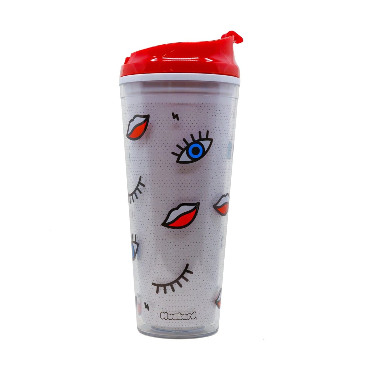 Wink Double Wall Mug Coffee Tumbler | Mod Style | BPA-Free | Gift for Her