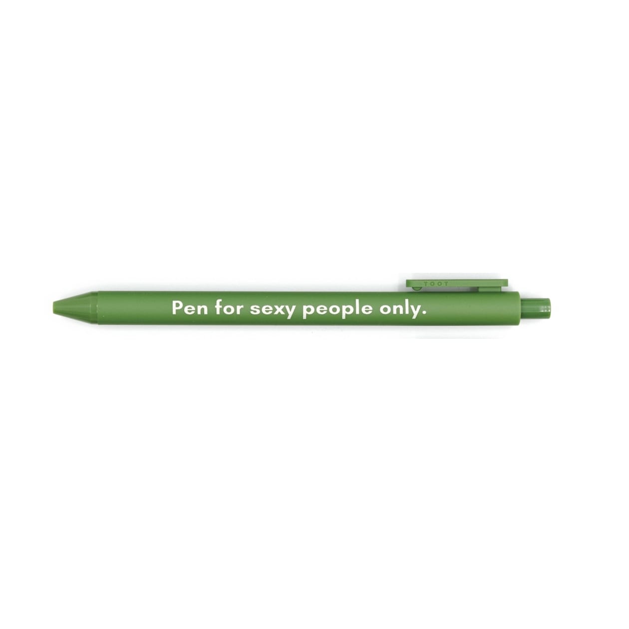 Pen For Sexy People Only Pen 🌹 | Gel Click Pen in Olive Green