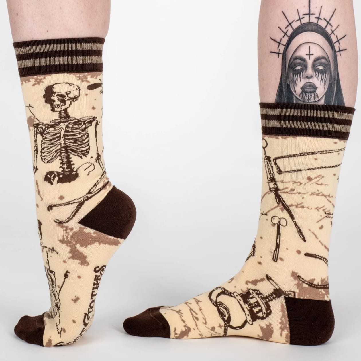 Antique Medical Crew Socks | Vintage Medical Tools Theme Design