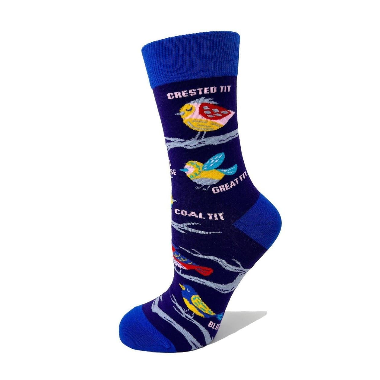 Nice Tits Ladies' Novelty Crew Socks | Blue Birds