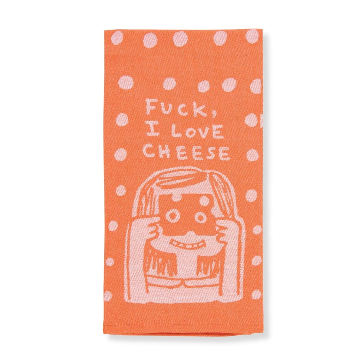 Fuck, I Love Cheese Jacquard Woven Dish Towel | BlueQ at GetBullish