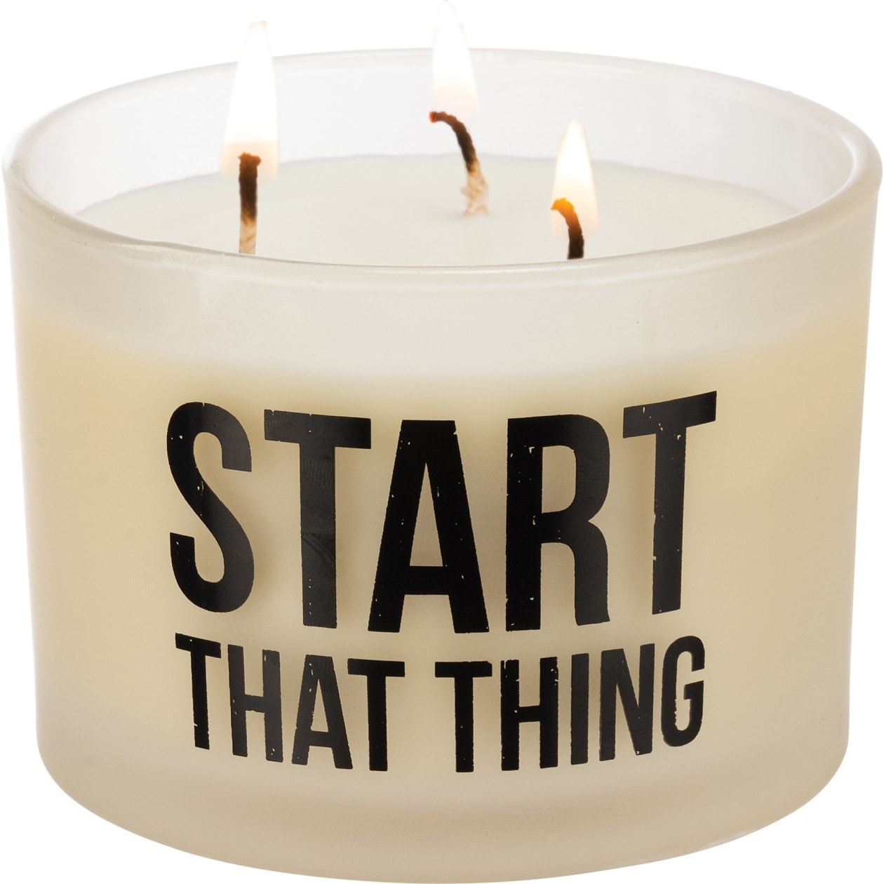 Start That Thing 3-Wick Candle | Bergamot Scent Jar Candle | 14oz | Gift for Her