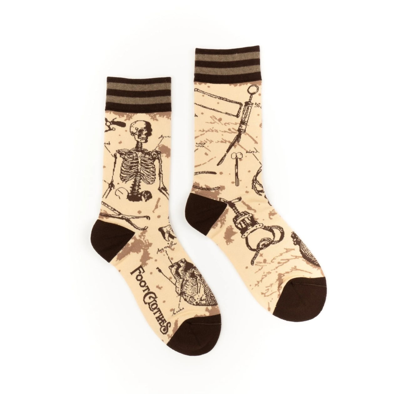 Antique Medical Crew Socks | Vintage Medical Tools Theme Design