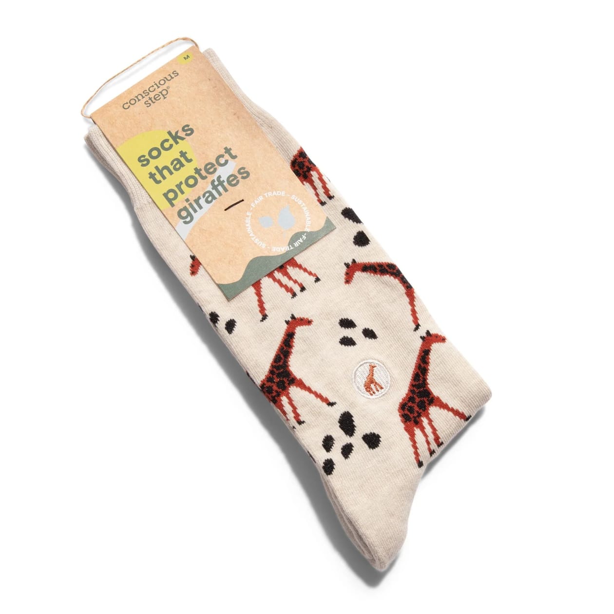 Men's Socks That Protect Giraffes | Fair Trade | Fits Men's Sizes 8.5-13