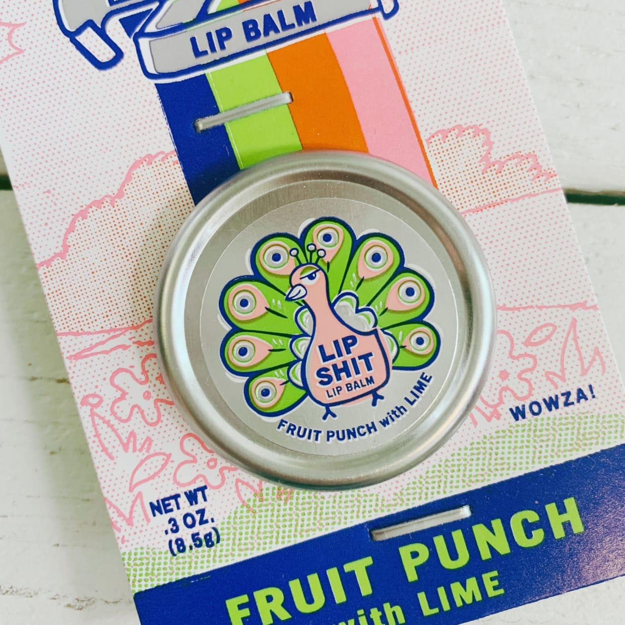 Lip Shit Lip Balm Fruit Punch with Lime Beeswax Formula | Lip Moisturizer in Tin | .3oz | BlueQ at GetBullish