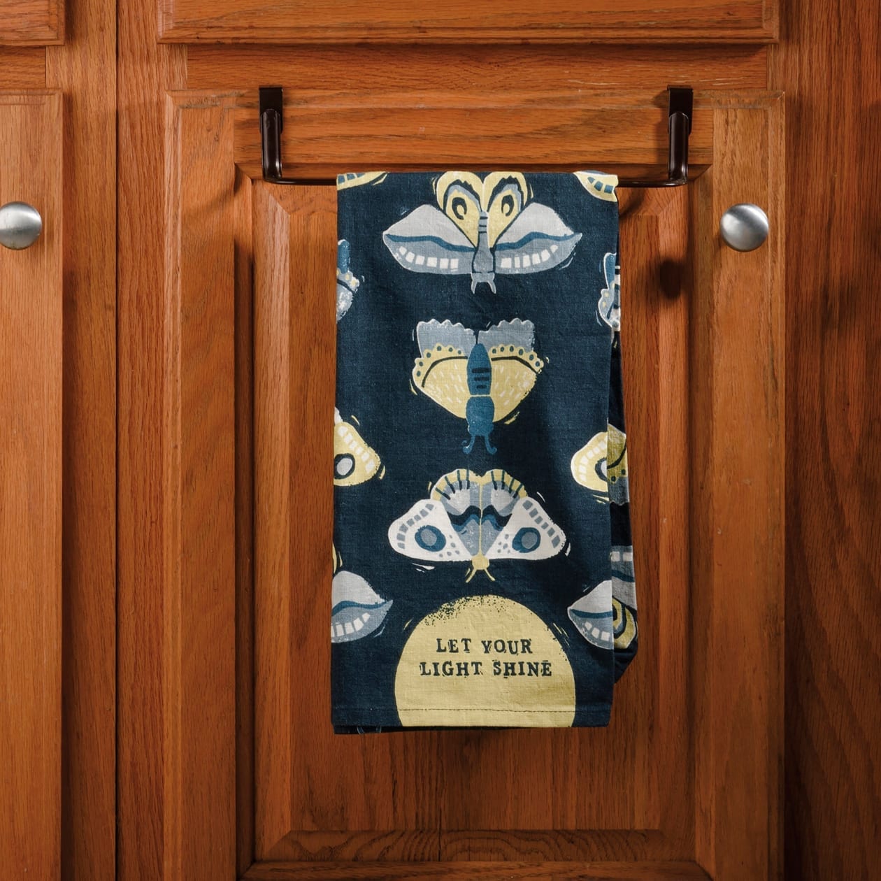 Last Call! Let Your Light Shine Dish Cloth Towel | Novelty Tea Towel | Cute Kitchen Hand Towel | 20" x 26"