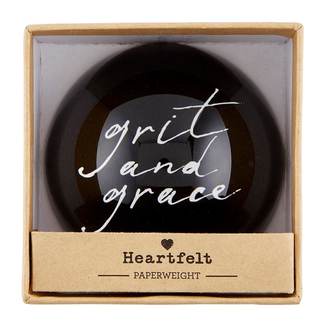 Grit And Grace Glass Dome Paperweight | In a Gift Box