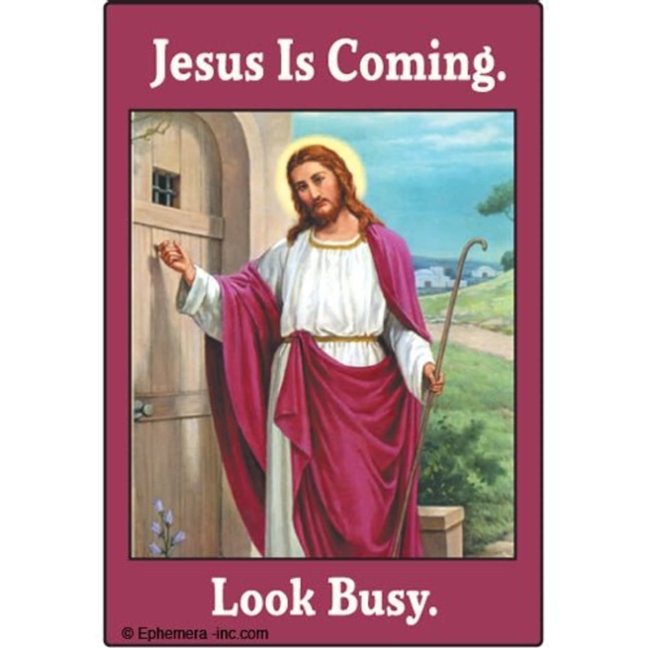 Jesus Is Coming - Look Busy Fridge Magnet | 2" x 3"