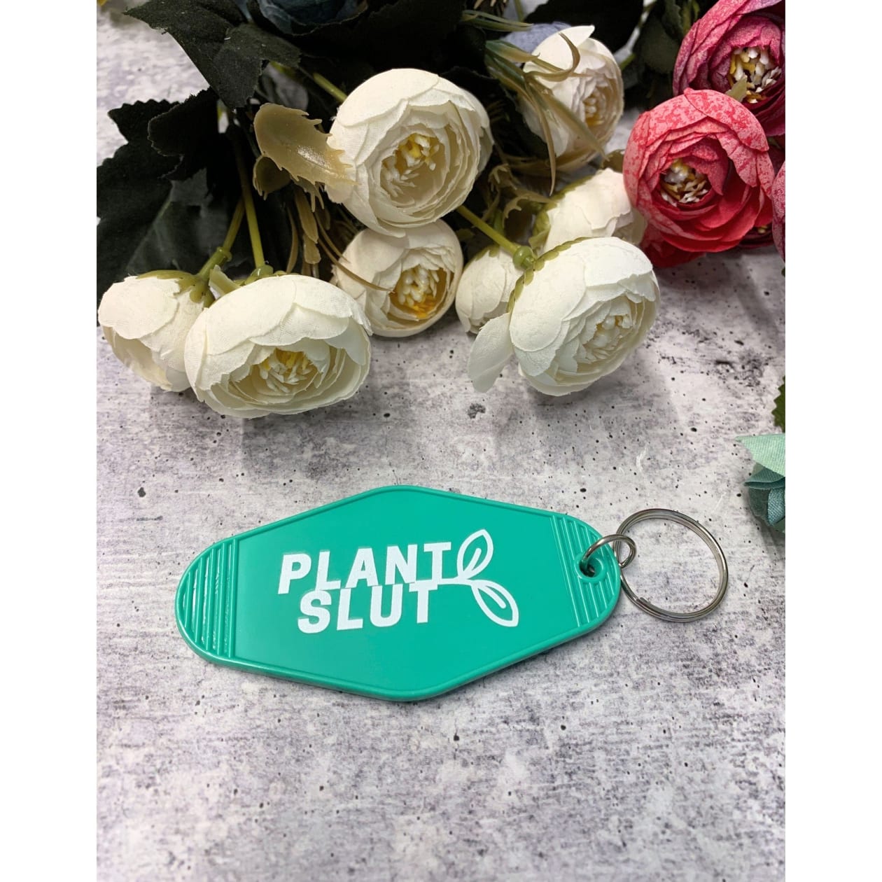 Plant Slut Leaf Motel Style Keychain 🌿