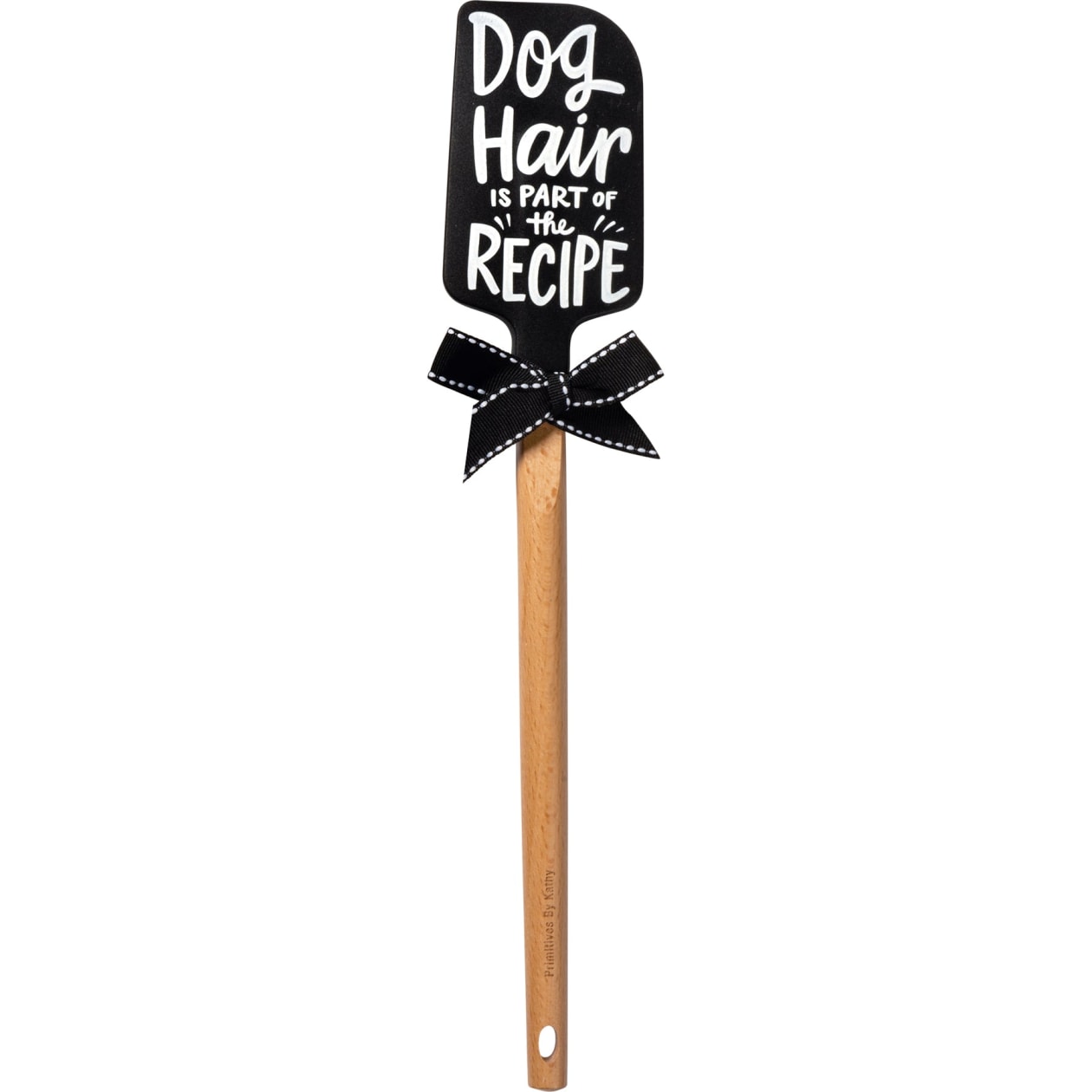 Dog Hair Is Part of The Recipe Spatula With A Wooden Handle