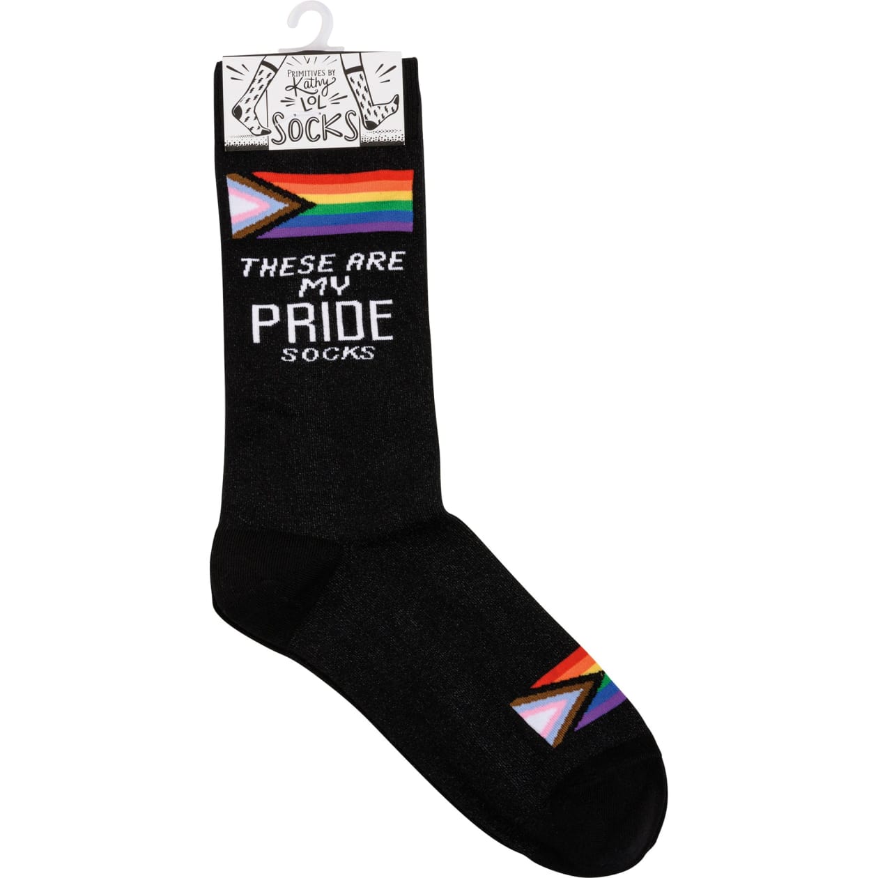 These Are My Pride Socks | LGBTQ+ Rainbow and Black | Gift for Her Him They