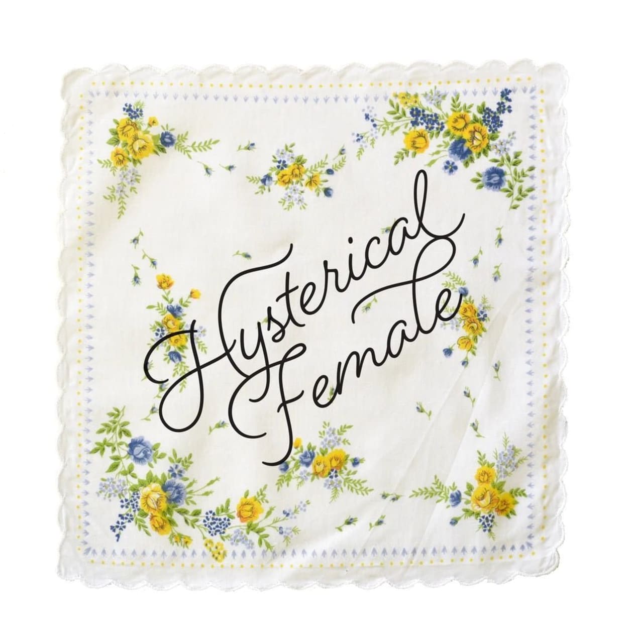 Hysterical Female Hankie Retro Floral Print Cotton Handkerchief