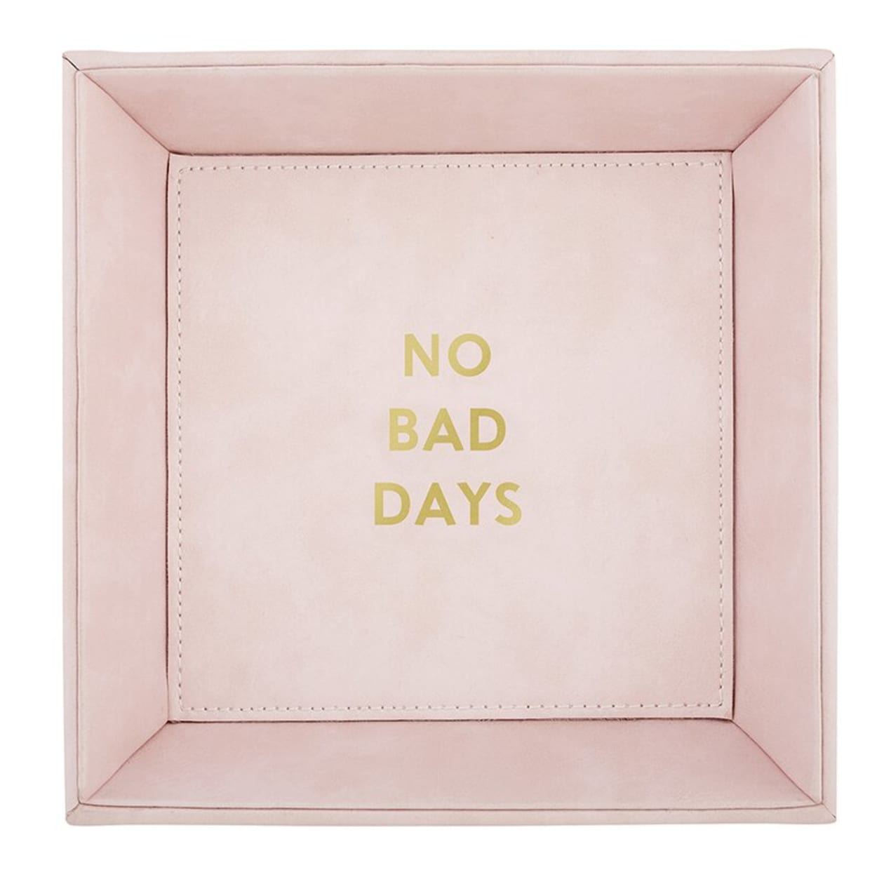 No Bad Days Blush Pink Valet Tray | Inspirational Gift Tray for Keeping Keys, Jewelry, Etc.