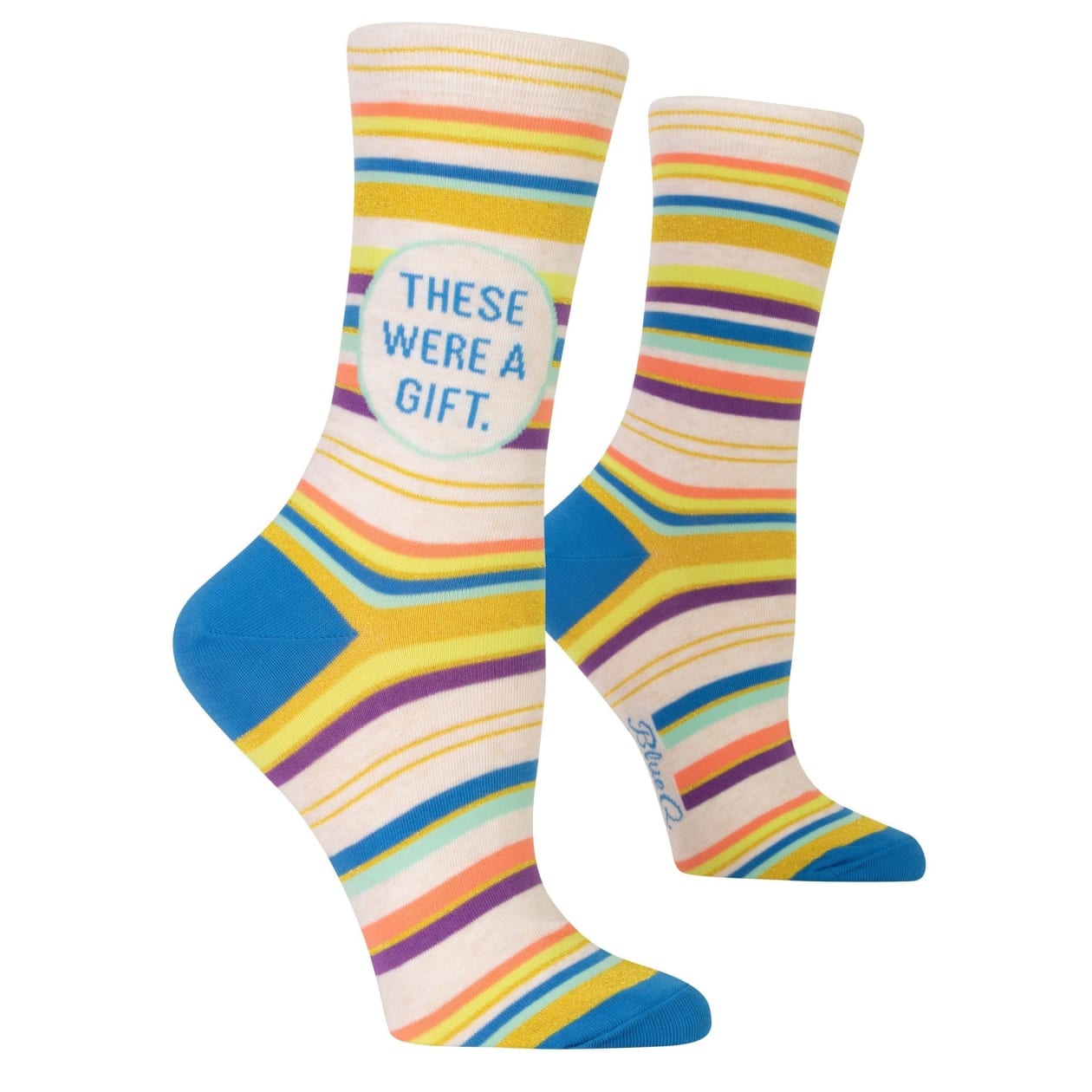 These Were A Gift Women's Crew Novelty Dress Socks | BlueQ at GetBullish