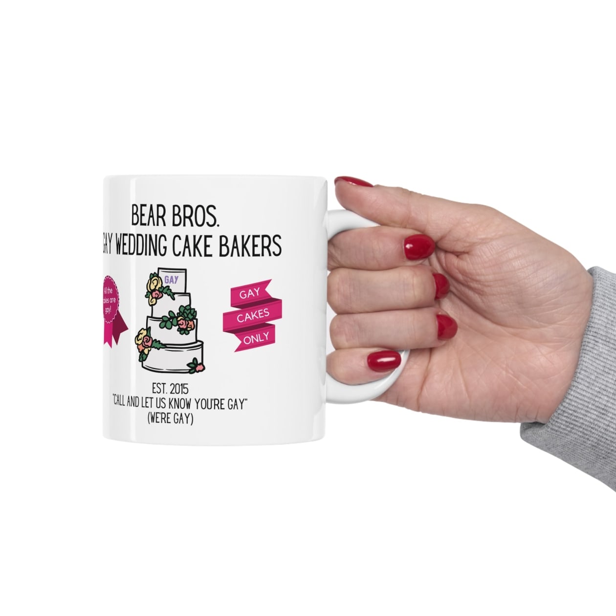 Bear Bros. Gay Wedding Cake Bakers Ceramic Mug 11oz